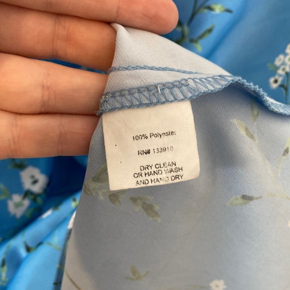 Show Me Your Mumu Blue Floral Ruffle Tiered Mini - Picture 6 of 7